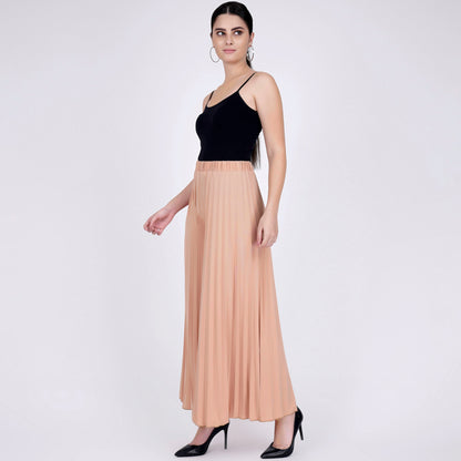 Sienna Brown Wide Leg Pleated Palazzo