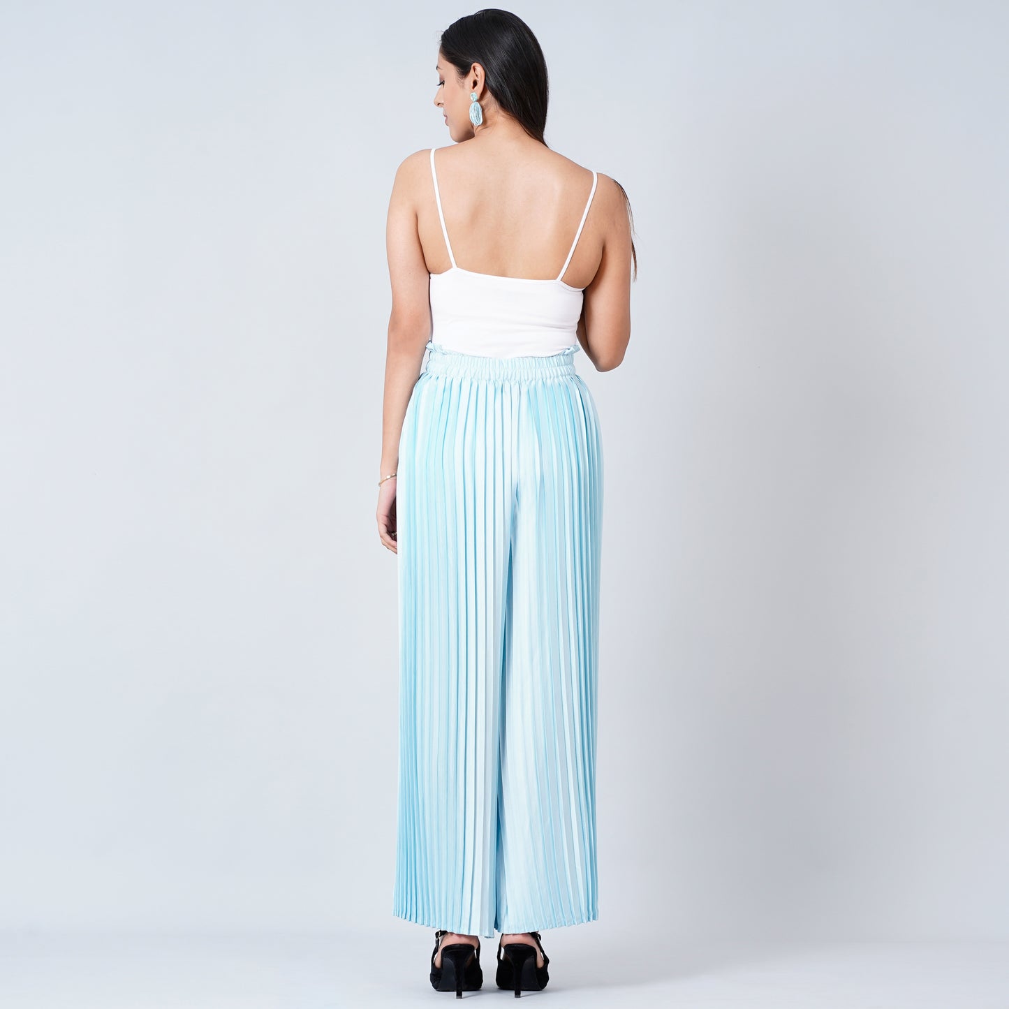 Light Blue Pleated Palazzo