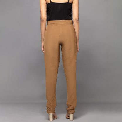 Beige Slim Fit Pants