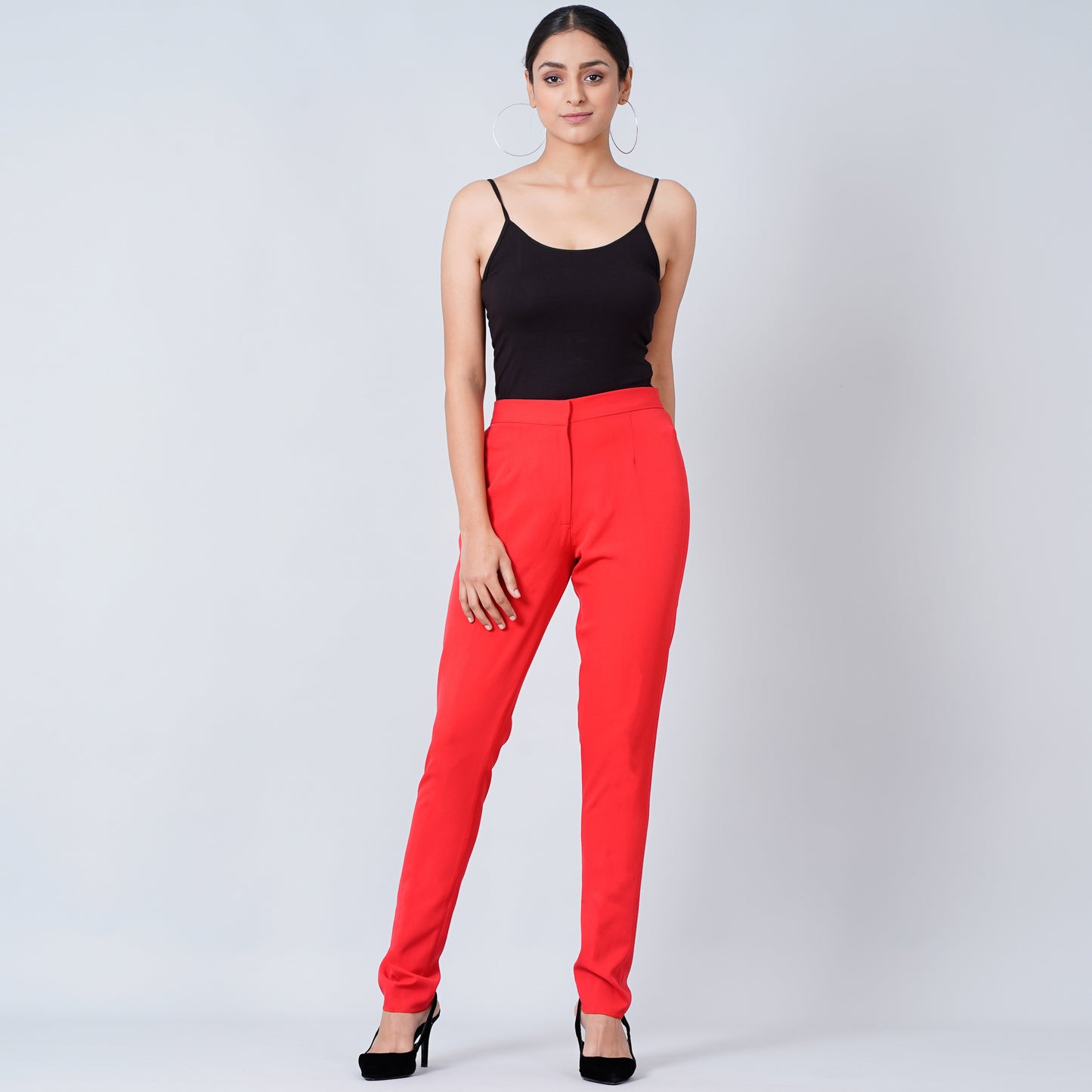 Red Slim Fit Pants