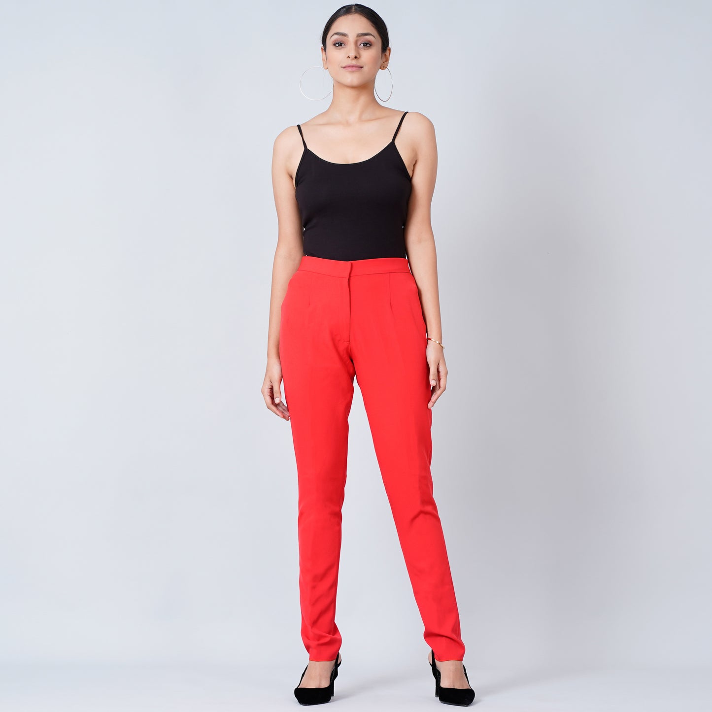 Red Slim Fit Pants