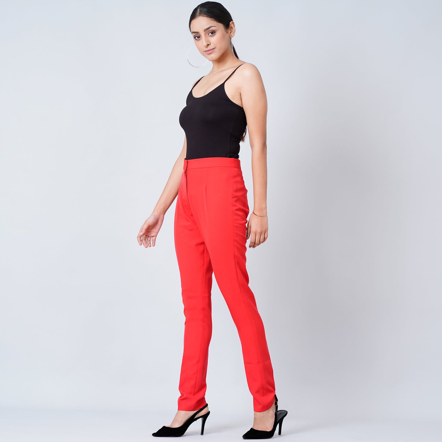 Red Slim Fit Pants