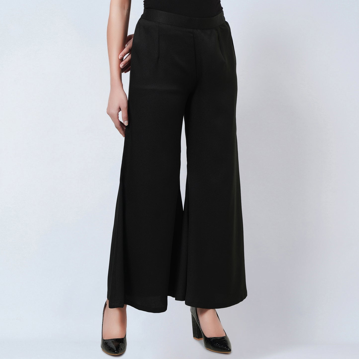 Black Bell Bottom Pants