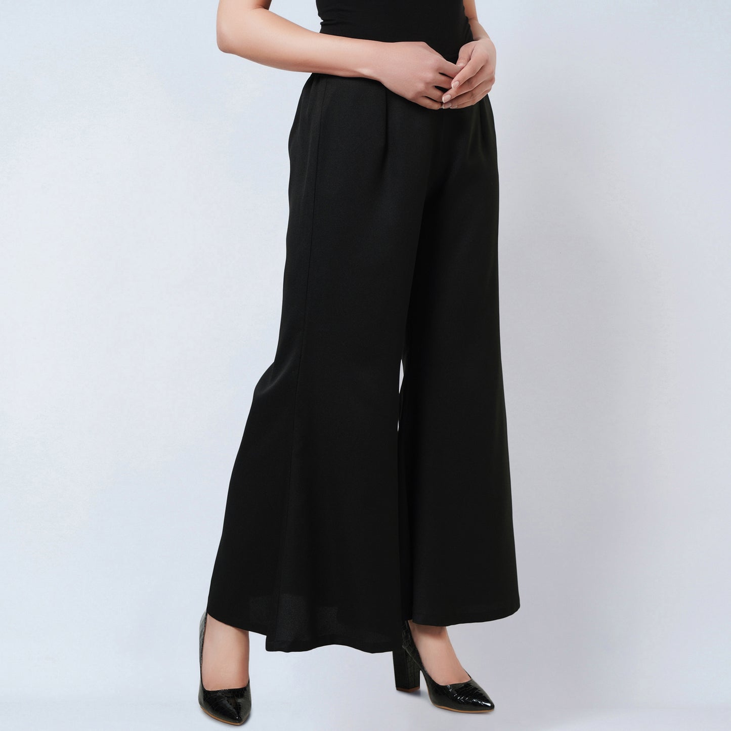 Black Bell Bottom Pants
