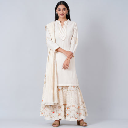 Ivory Gota-Patti Sharara Suit Set