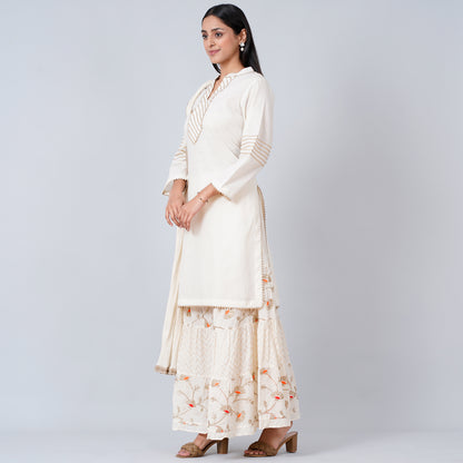 Ivory Gota-Patti Sharara Suit Set