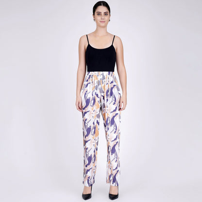 Tan Abstract Camouflage Printed Shirt and Pants Set