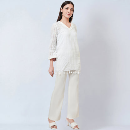 White Eyelet Top