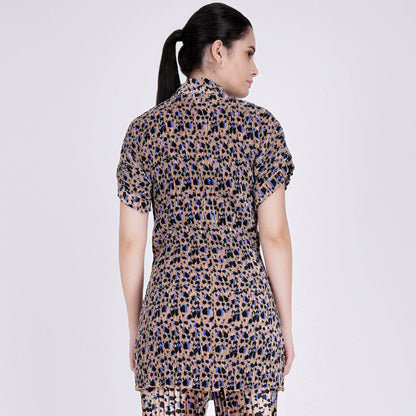 Beige Animal Print Top